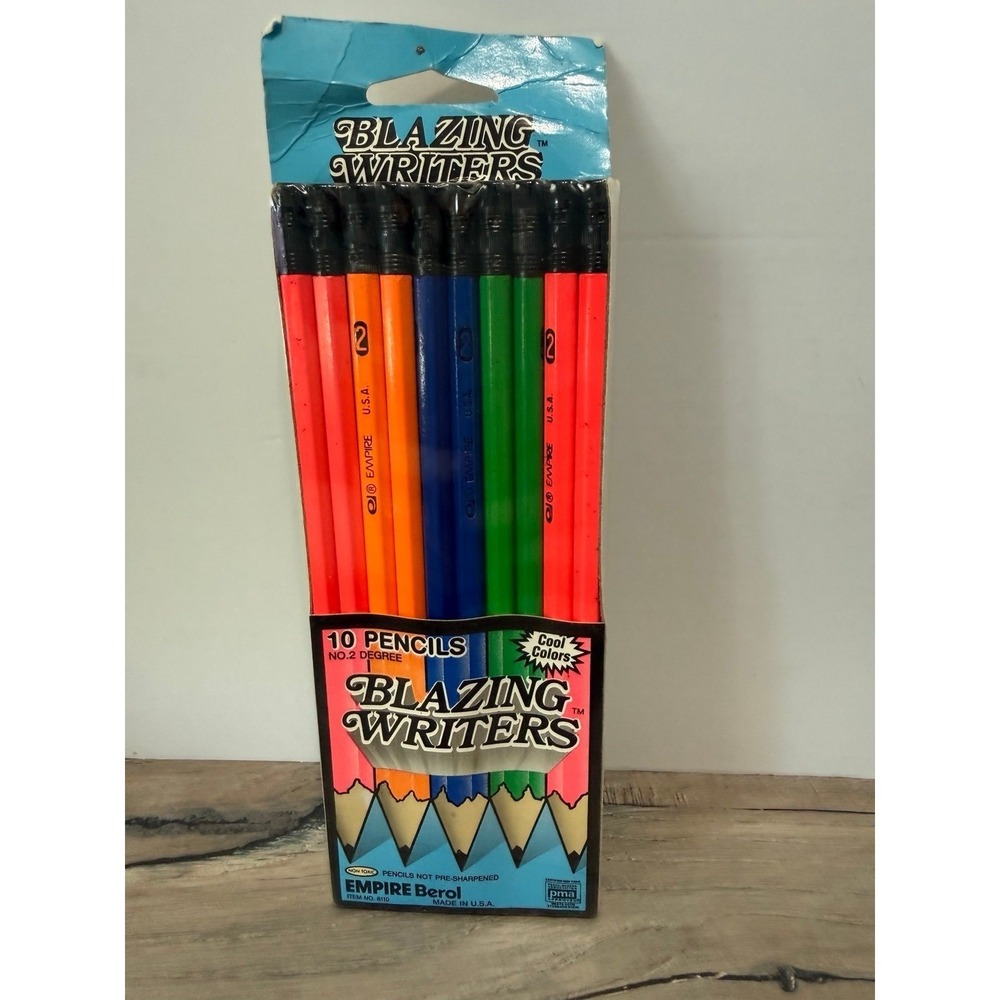 New in package 10 Vintage No. 2 Blazing Writers Pencils
